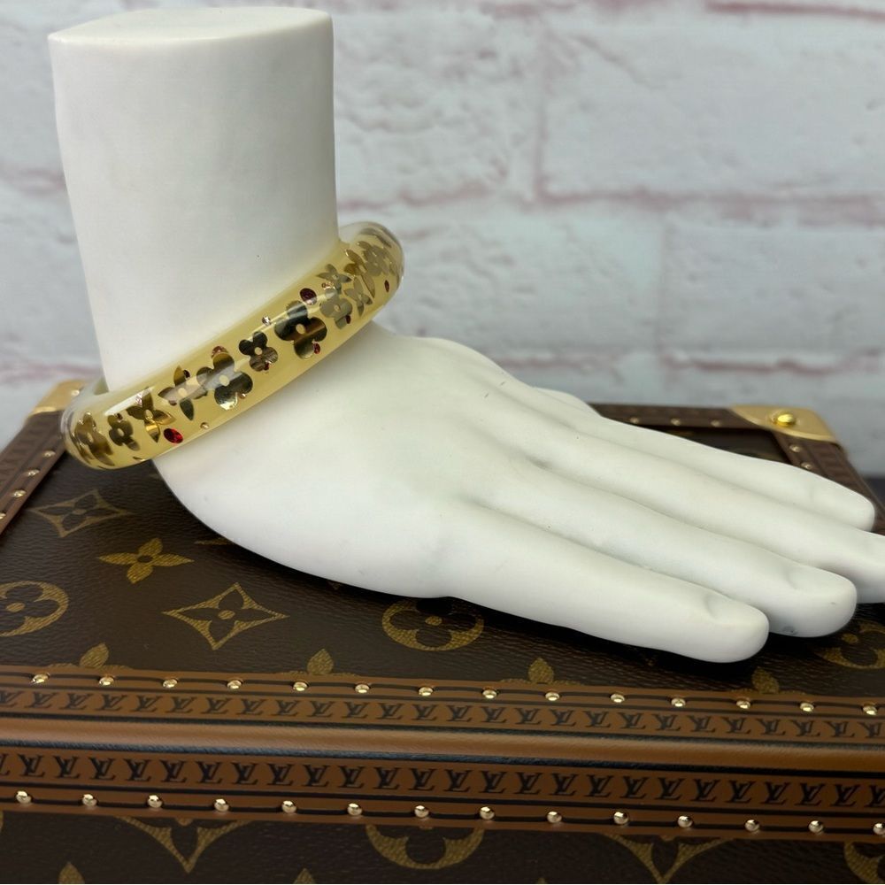 Louis Vuitton Inclusion Bangle Clear Beige Flower - Picture 3 of 9